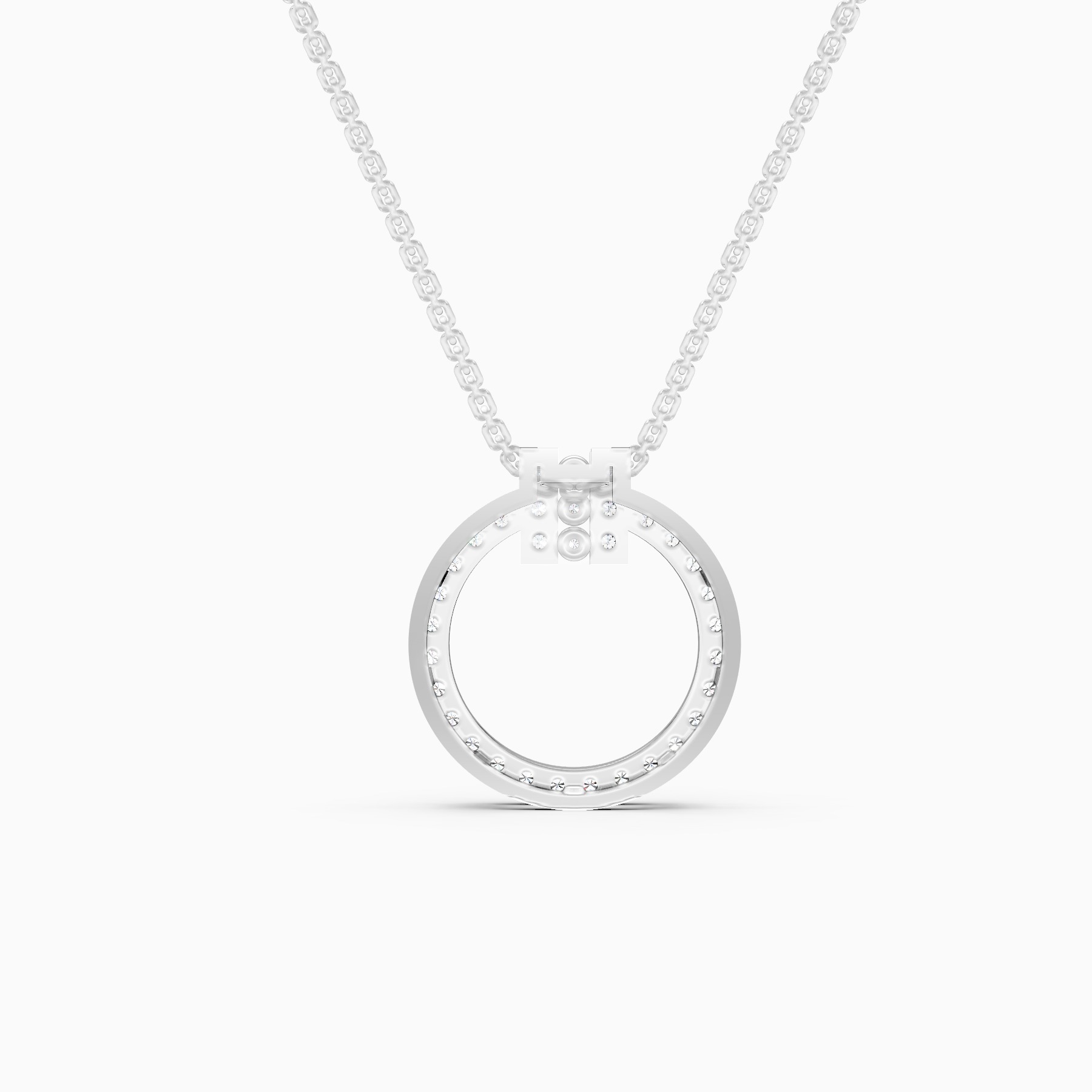 Stylish Circle Lab Grown Diamond Pendant